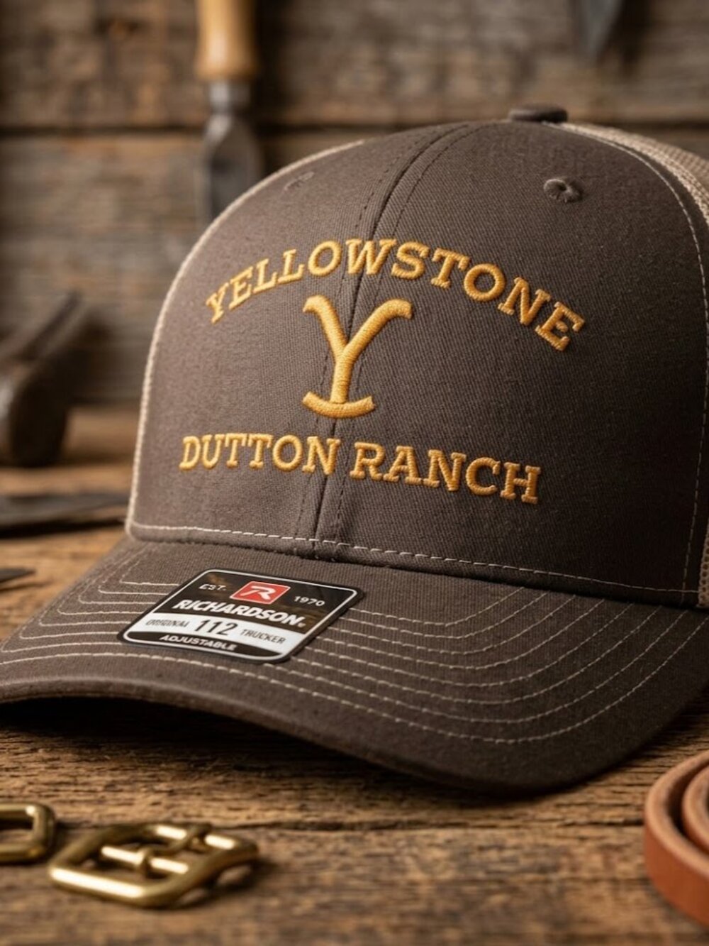 Yellowstone Dutton Ranch Hat Brown Khaki Richardson 112 Snapback Cap USA New 80s